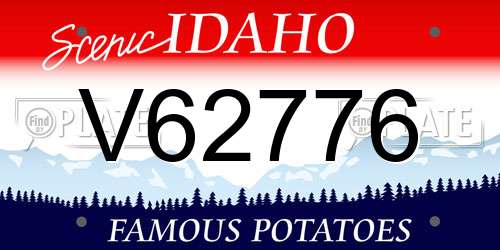 V62776 Idaho License Plate