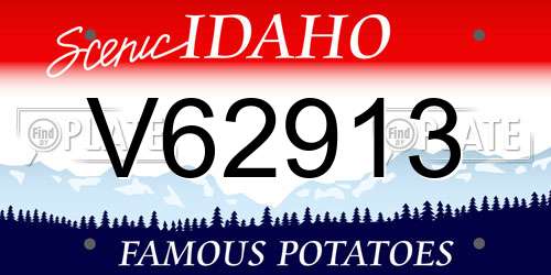 V62913 Idaho License Plate