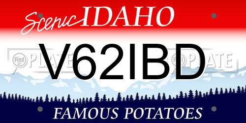 V62IBD Idaho License Plate