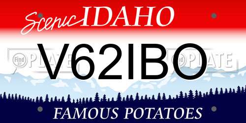 V62IBO Idaho License Plate