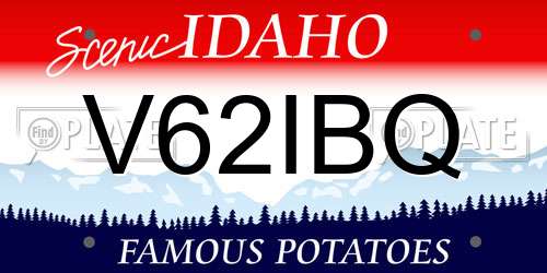 V62IBQ Idaho License Plate