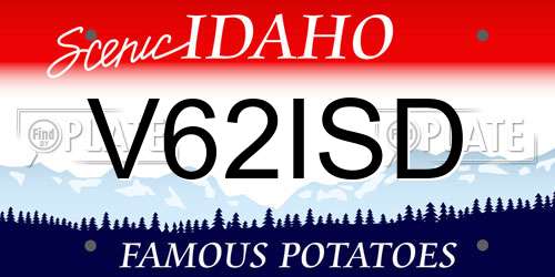 V62ISD Idaho License Plate