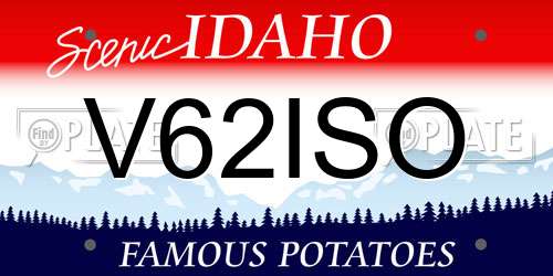 V62ISO Idaho License Plate