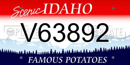 V63892 Idaho License Plate