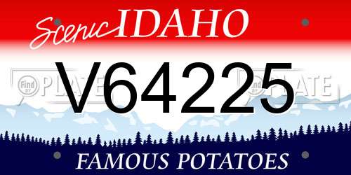 V64225 Idaho License Plate