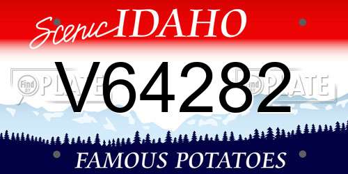V64282 Idaho License Plate