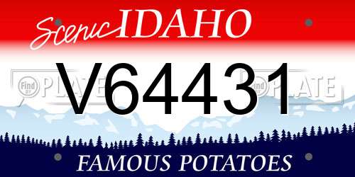 V64431 Idaho License Plate