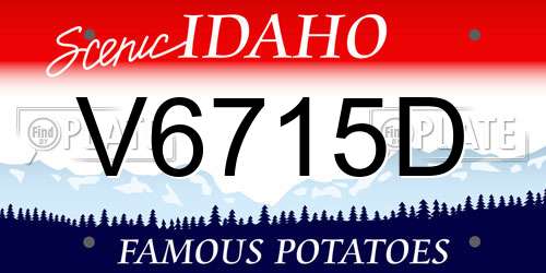 V6715D Idaho License Plate