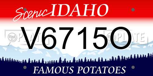 V6715O Idaho License Plate