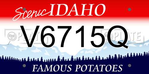 V6715Q Idaho License Plate