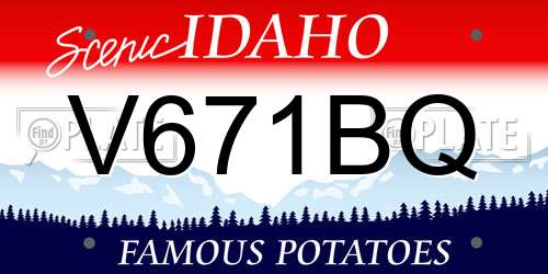 V671BQ Idaho License Plate