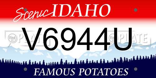 V6944U Idaho License Plate