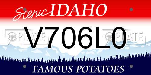 V706L0 Idaho License Plate