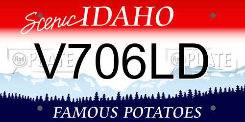 V706LD Idaho License Plate