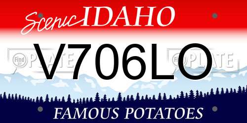 V706LO Idaho License Plate
