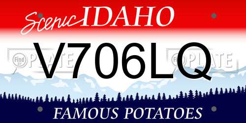 V706LQ Idaho License Plate