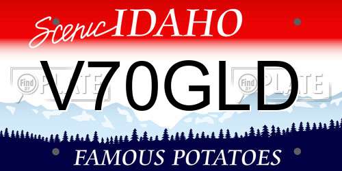 V70GLD Idaho License Plate