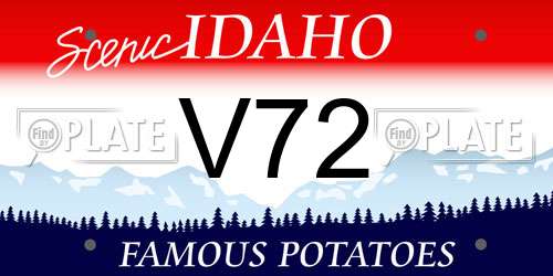 V72 Idaho License Plate