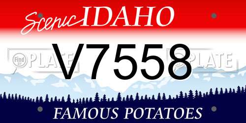 V7558 Idaho License Plate
