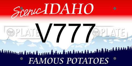V777 Idaho License Plate