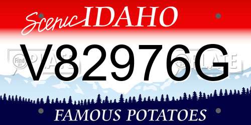 V82976G Idaho License Plate