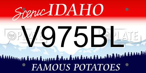 V975BL Idaho License Plate