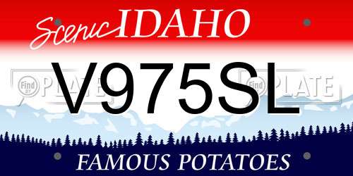 V975SL Idaho License Plate