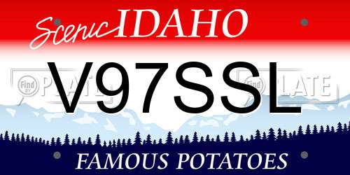 V97SSL Idaho License Plate