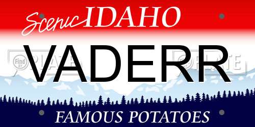 VADERR Idaho License Plate