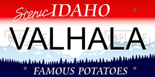 VALHALA Idaho License Plate