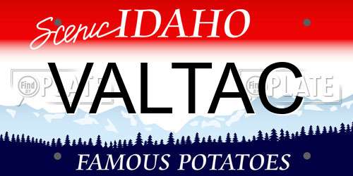 VALTAC Idaho License Plate