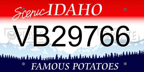 VB29766 Idaho License Plate