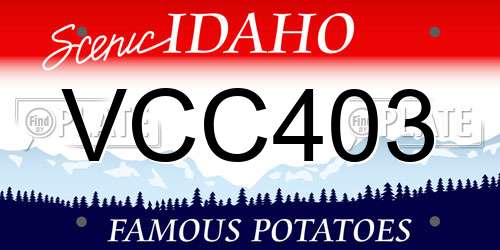 VCC403 Idaho License Plate