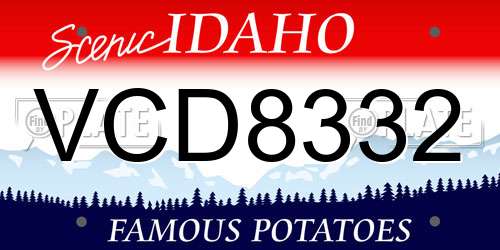 VCD8332 Idaho License Plate