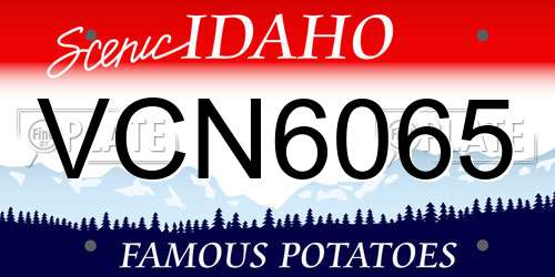 VCN6065 Idaho License Plate