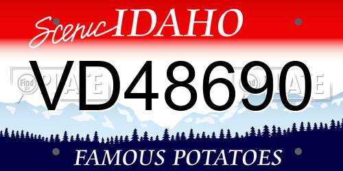VD48690 Idaho License Plate