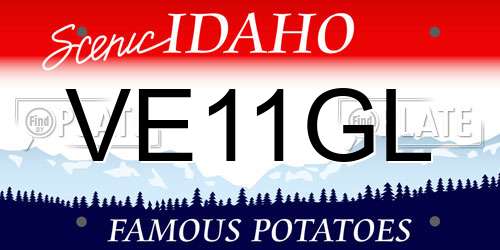VE11GL Idaho License Plate