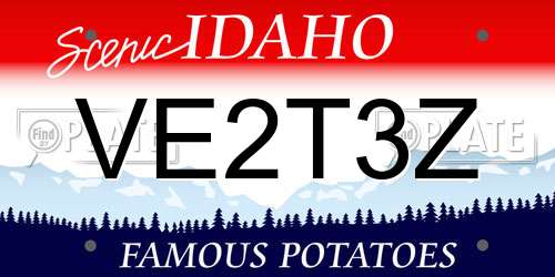 VE2T3Z Idaho License Plate