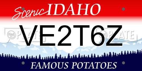 VE2T6Z Idaho License Plate