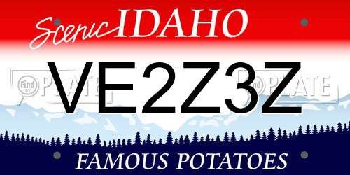 VE2Z3Z Idaho License Plate