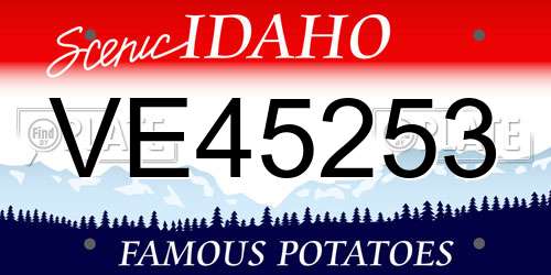 VE45253 Idaho License Plate