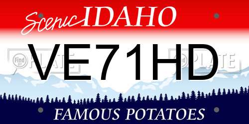 VE71HD Idaho License Plate