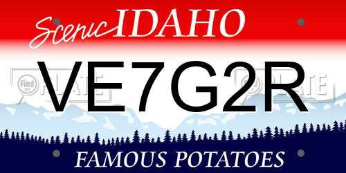 VE7G2R Idaho License Plate