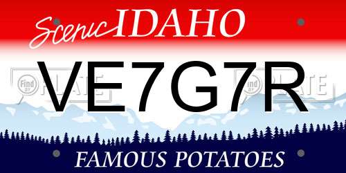 VE7G7R Idaho License Plate
