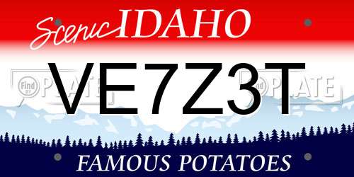 VE7Z3T Idaho License Plate