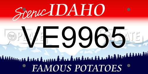 VE9965 Idaho License Plate