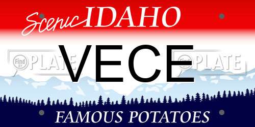 VECE Idaho License Plate