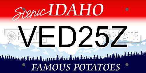 VED25Z Idaho License Plate