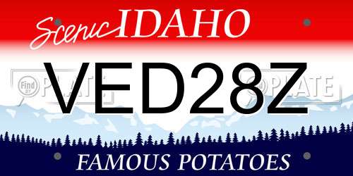VED28Z Idaho License Plate
