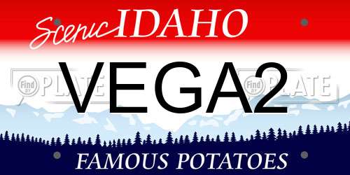 VEGA2 Idaho License Plate